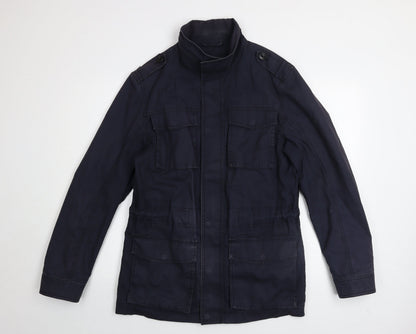 Mens UK Size M John Lewis Blue Military Jacket