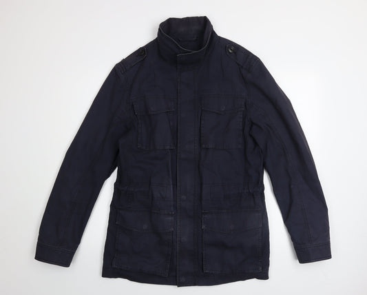 Mens UK Size M John Lewis Blue Military Jacket