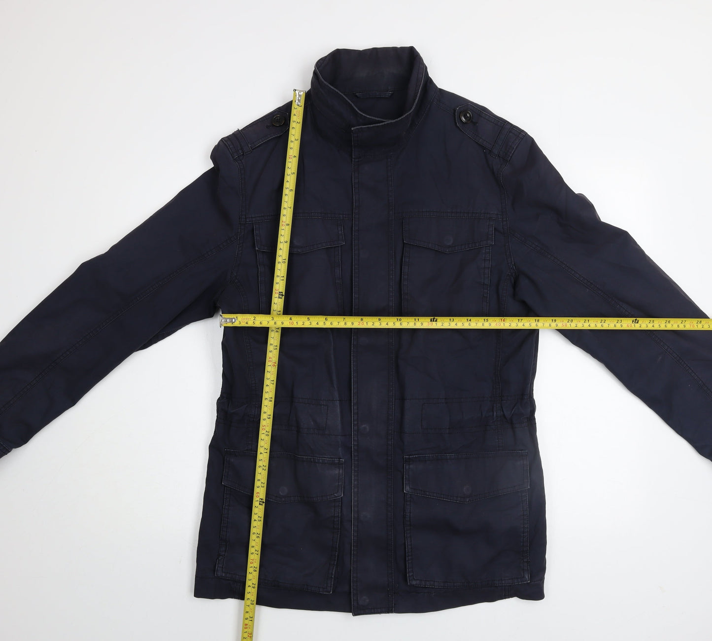 Mens UK Size M John Lewis Blue Military Jacket