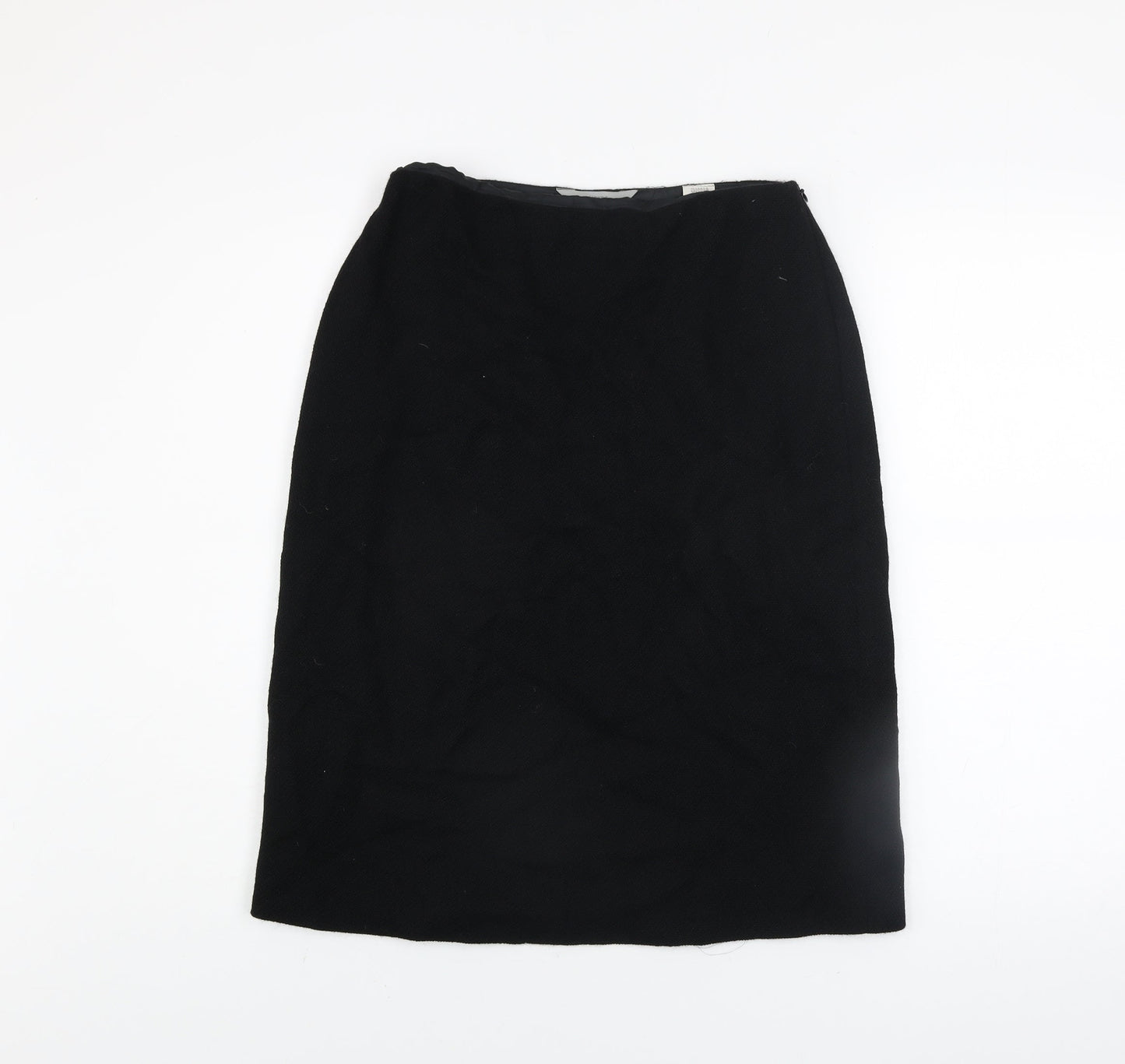 Marks and Spencer Women’s Black Wool Pencil Skirt Size 10 Knee Length