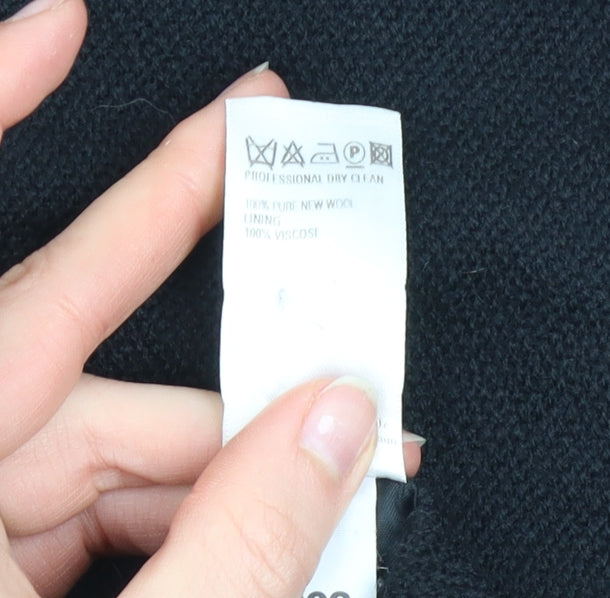 Marks and Spencer Women’s Black Wool Pencil Skirt Size 10 Knee Length