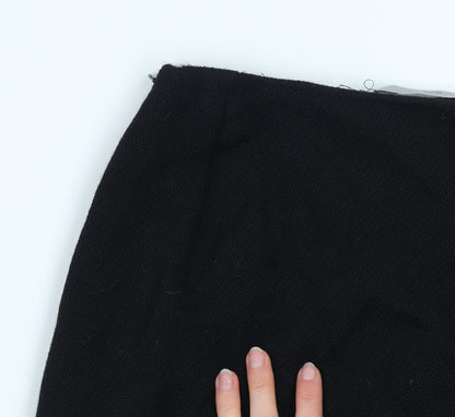 Marks and Spencer Women’s Black Wool Pencil Skirt Size 10 Knee Length