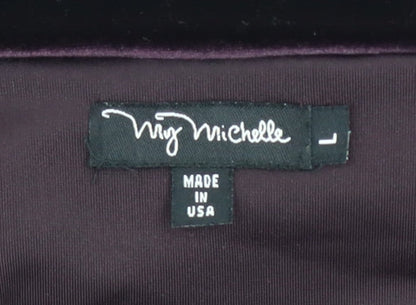 Womens UK Size L My Michelle Purple Tunic Blouse