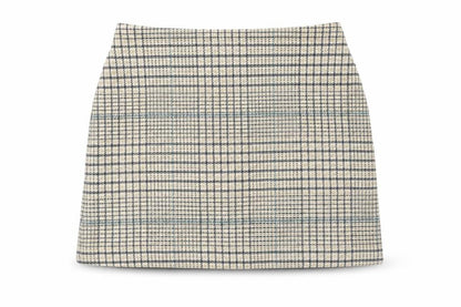 Nutmeg Women Beige Check Tweed Pencil Skirt Size 16