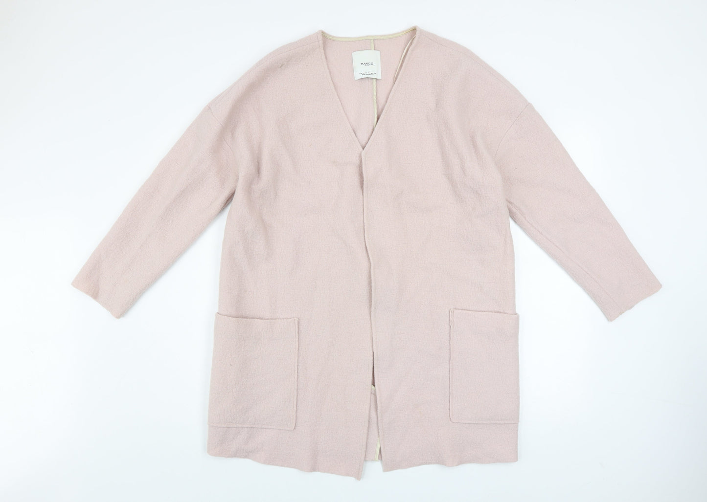 Womens UK Size S Mango Pink Overcoat