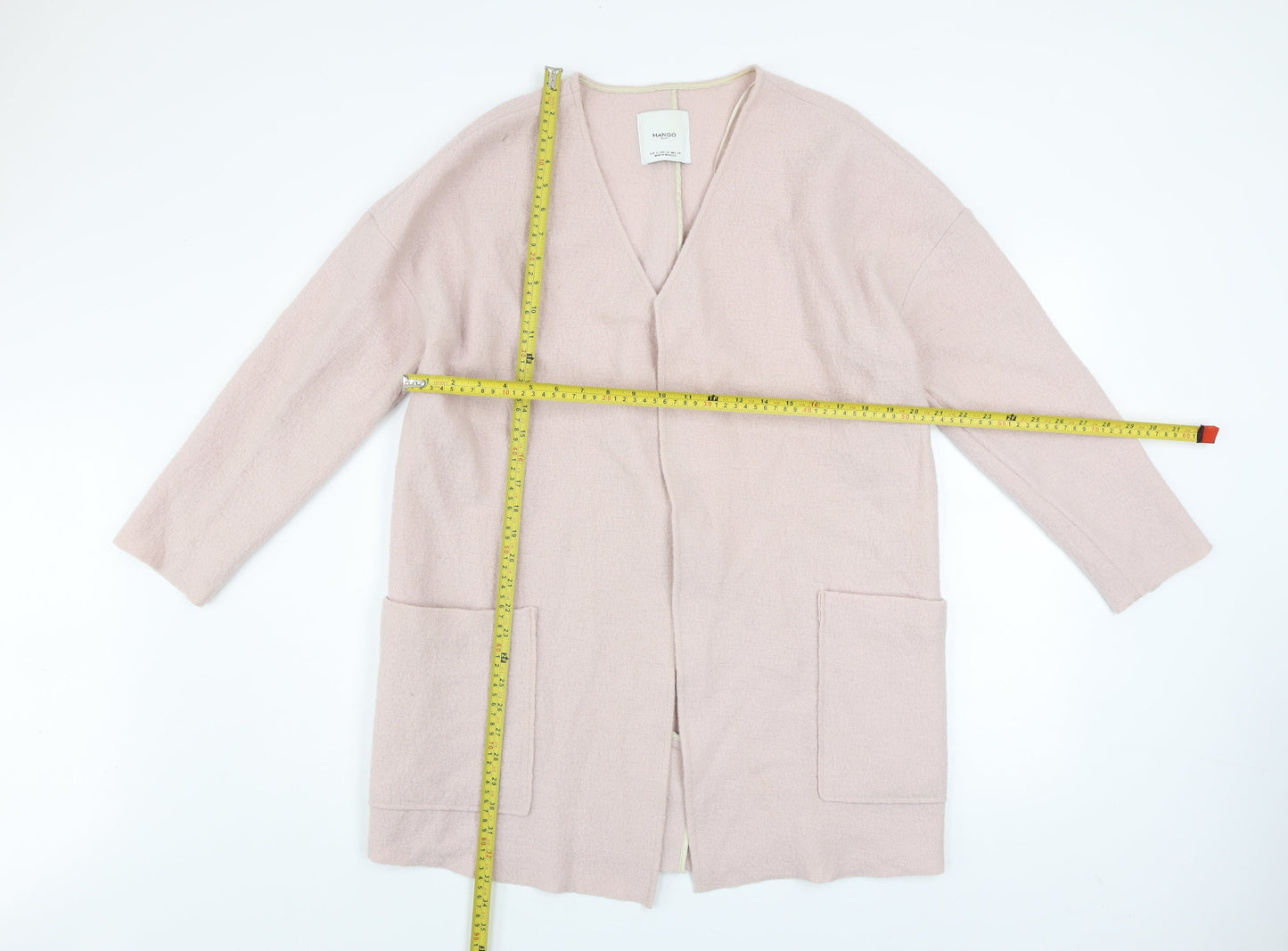 Womens UK Size S Mango Pink Overcoat