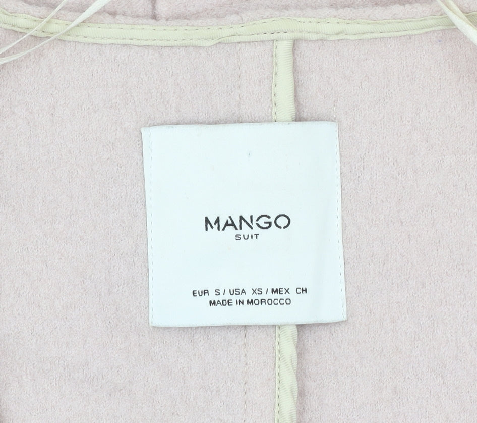 Womens UK Size S Mango Pink Overcoat