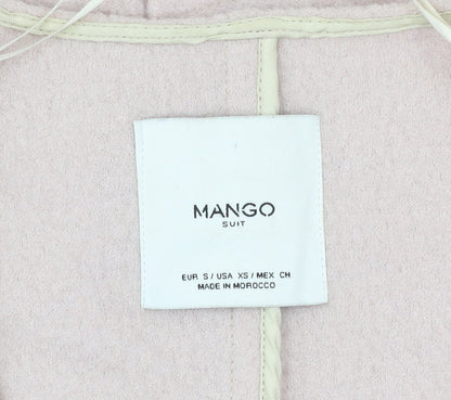 Womens UK Size S Mango Pink Overcoat