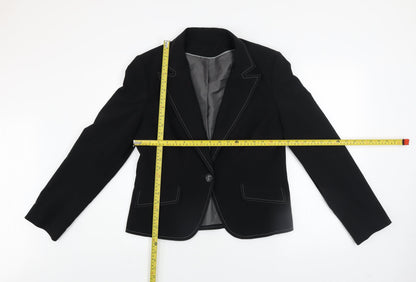 Womens UK Size 14 Dorothy Perkins Regular Black Blazer