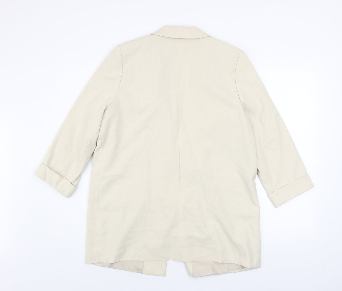 George Women Beige Single-Breasted Blazer Jacket Size 12