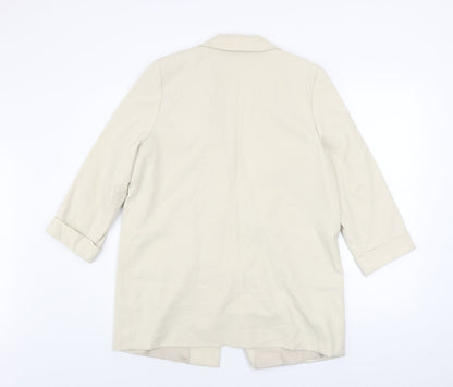 George Women Beige Single-Breasted Blazer Jacket Size 12