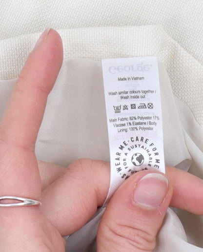 George Women Beige Single-Breasted Blazer Jacket Size 12