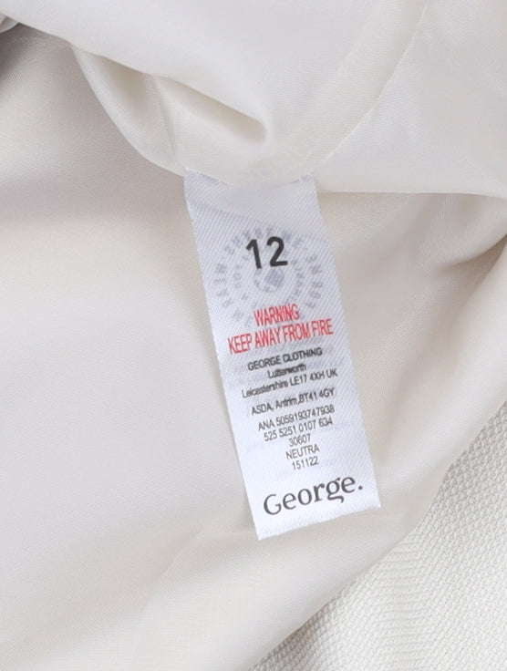 George Women Beige Single-Breasted Blazer Jacket Size 12