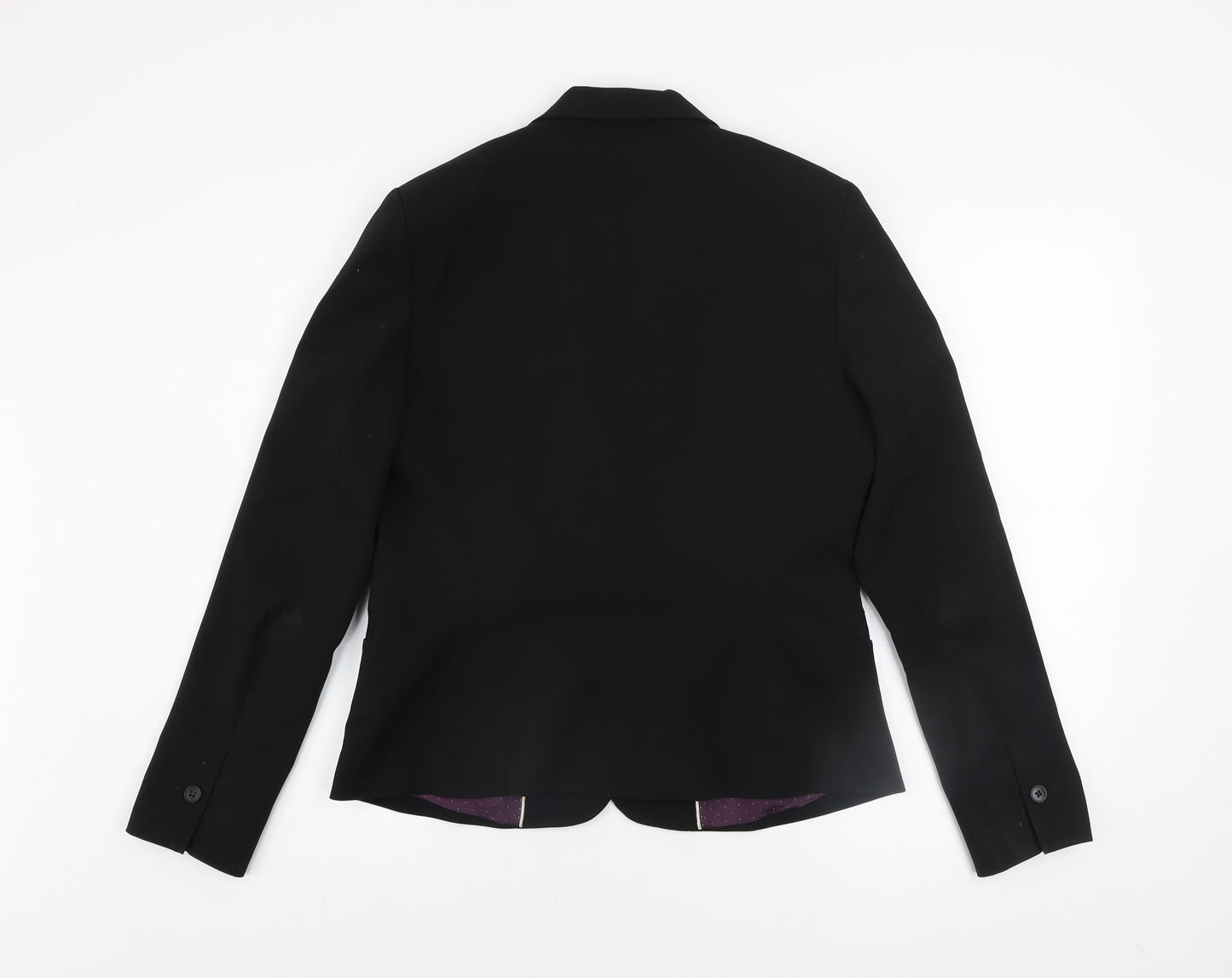 Jigsaw Womens Black Wool Blend Single-Breasted Blazer UK 12