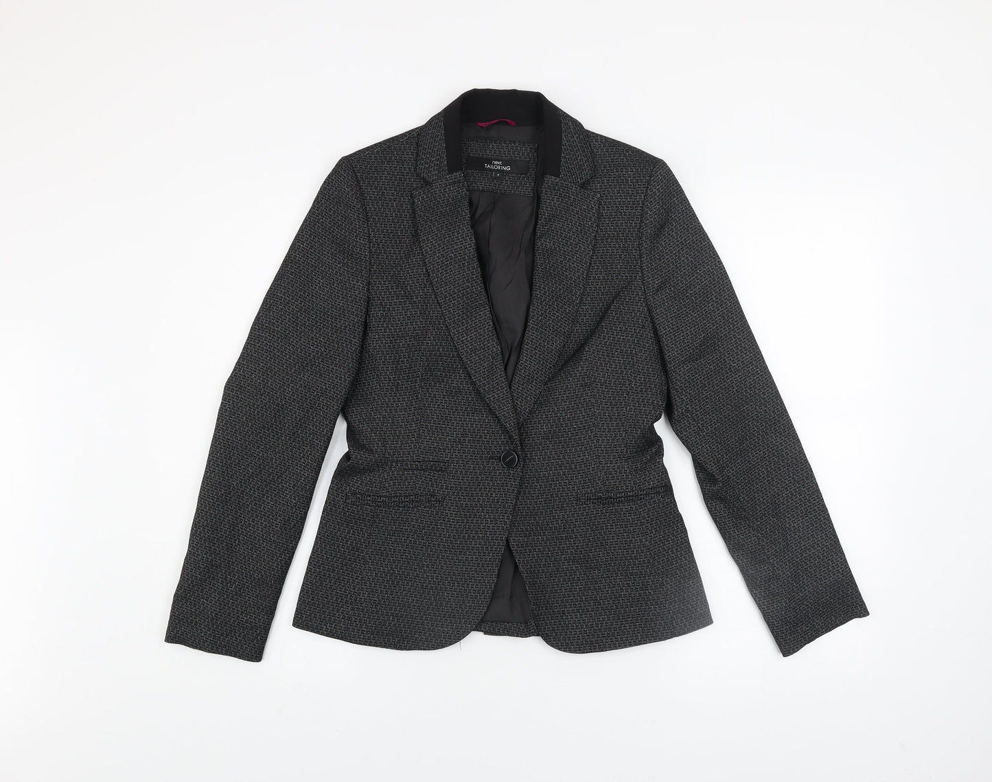 Next Women Grey Tailoring Classic Blazer Size 6 Single-Breasted