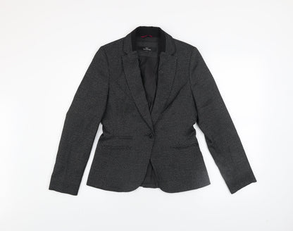 Next Women Grey Tailoring Classic Blazer Size 6 Single-Breasted