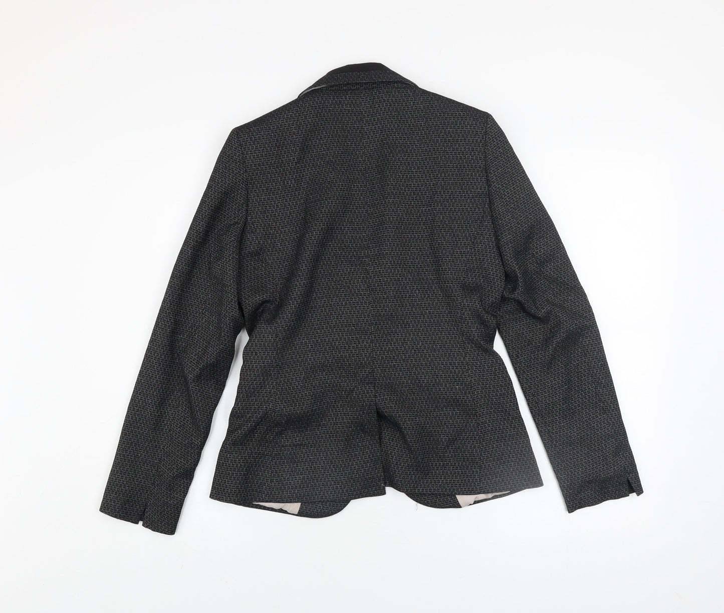 Next Women Grey Tailoring Classic Blazer Size 6 Single-Breasted