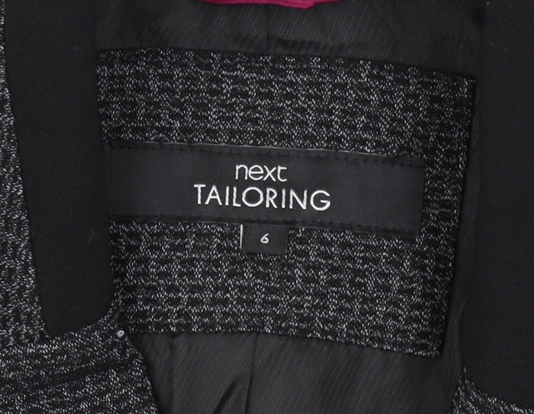 Next Women Grey Tailoring Classic Blazer Size 6 Single-Breasted