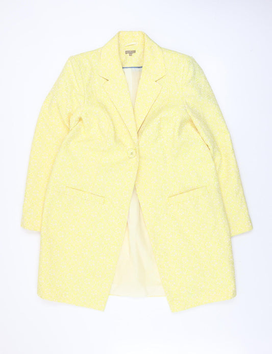 Womens UK Size 14 M&Co Boutique Yellow Blazer