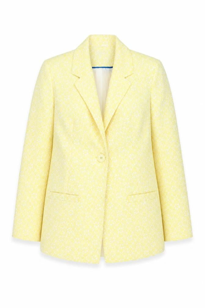 Womens UK Size 14 M&Co Boutique Yellow Blazer