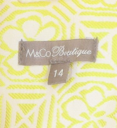 Womens UK Size 14 M&Co Boutique Yellow Blazer