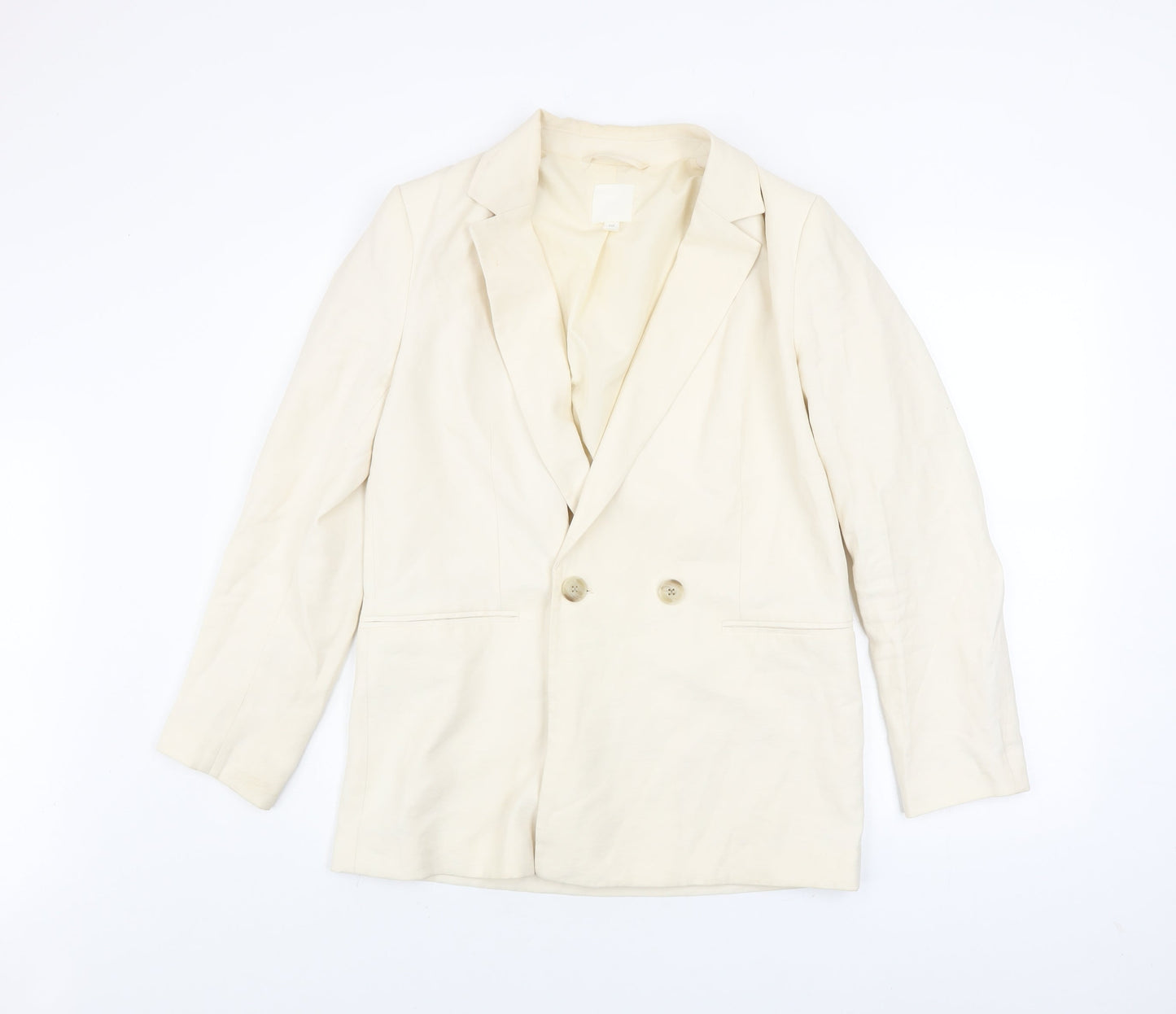 Womens UK Size 8 H&M Ivory Basic Jacket