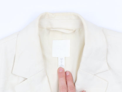 Womens UK Size 8 H&M Ivory Basic Jacket