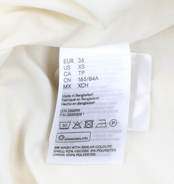 Womens UK Size 8 H&M Ivory Basic Jacket