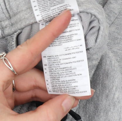 Adidas Teens Grey XL Jogger Trousers Cotton Blend Activewear