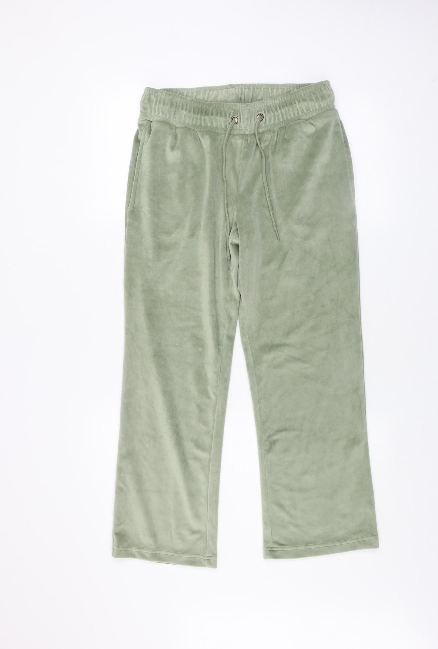 Womens UK Size 10 Cotton Traders Regular Fit Sweatpants Green Trousers