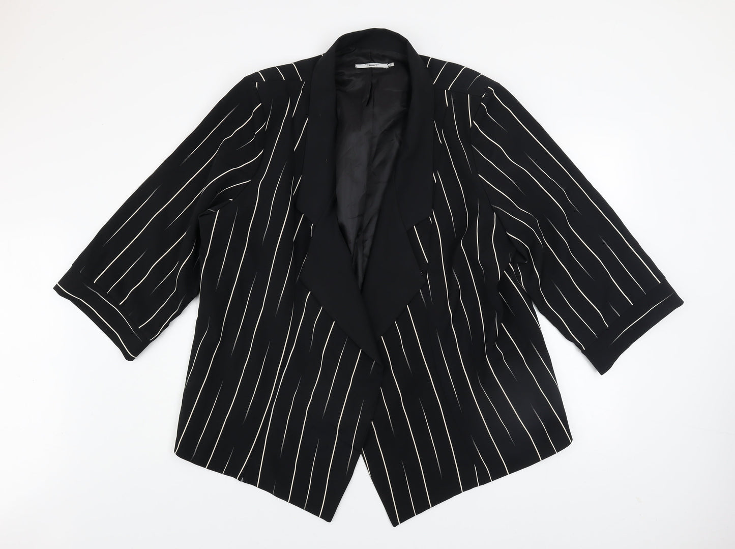 Womens UK Size 24 Personal Choice Black Basic Jacket