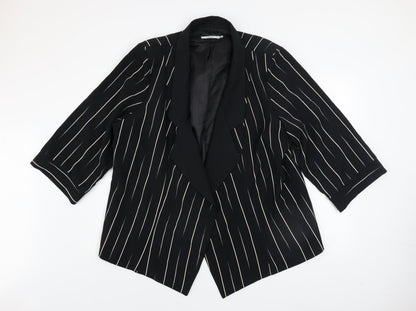 Womens UK Size 24 Personal Choice Black Basic Jacket