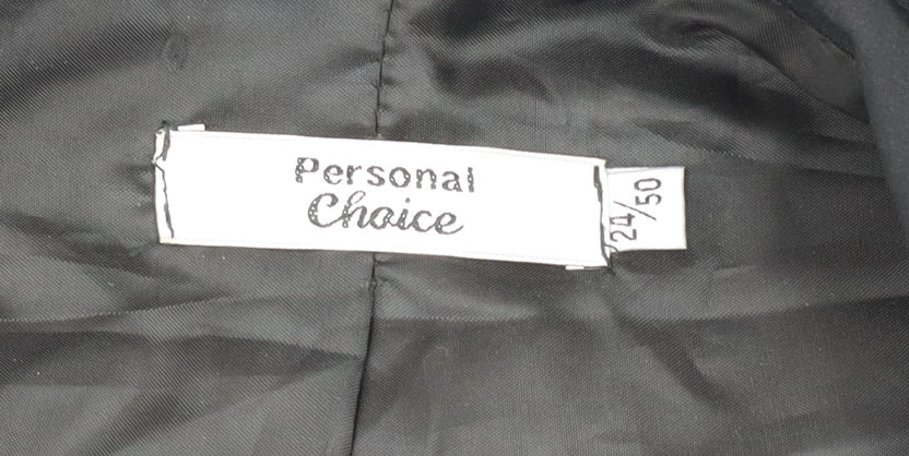 Womens UK Size 24 Personal Choice Black Basic Jacket