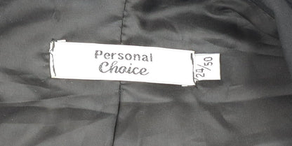 Womens UK Size 24 Personal Choice Black Basic Jacket
