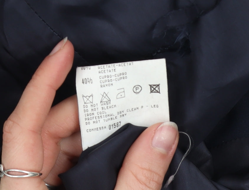 Womens UK Size 16 Marithe Francois Girbaud Black Overcoat
