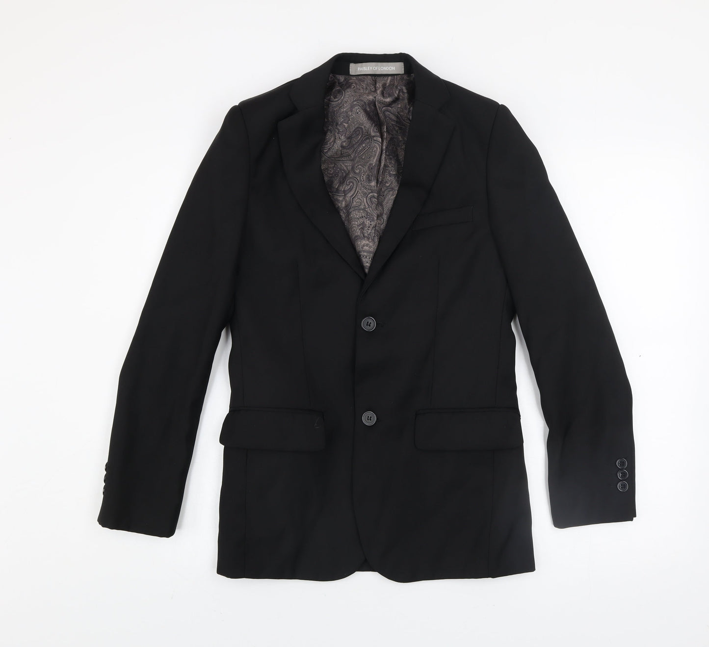 Paisley of London Boys Black 13-14 Years Formal Single-Breasted Suit Jacket