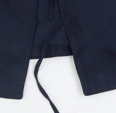 Marks and Spencer Women Blue Linen Blend Waistcoat Size 12
