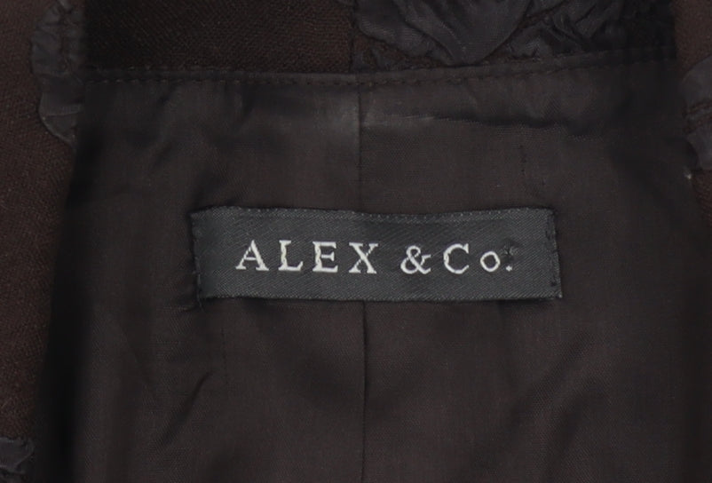 Womens UK Size  ALEX & Co. Brown Basic Jacket