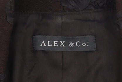 Womens UK Size  ALEX & Co. Brown Basic Jacket