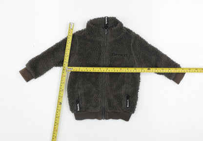 Bench Unisex Baby Brown 6-12 Months Fleece Zip Jacket – Soft & Lined