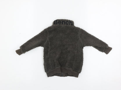 Bench Unisex Baby Brown 6-12 Months Fleece Zip Jacket – Soft & Lined