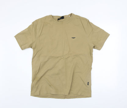 Mens UK Size XL Police Beige  T-Shirt