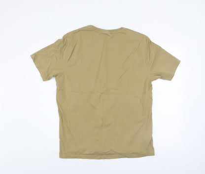 Mens UK Size XL Police Beige  T-Shirt
