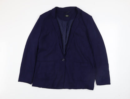 Womens UK Size 16 Oasis Blue Basic Jacket