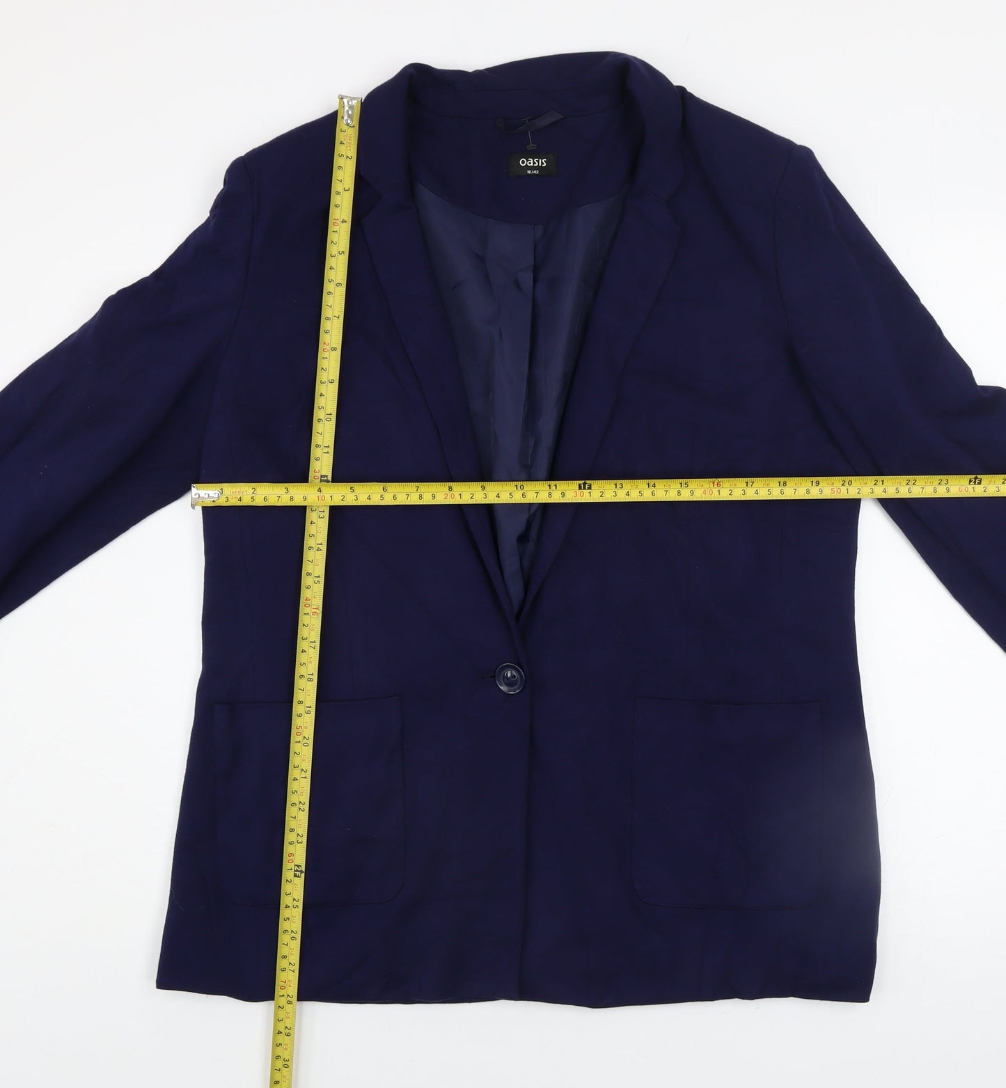 Womens UK Size 16 Oasis Blue Basic Jacket