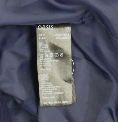 Womens UK Size 16 Oasis Blue Basic Jacket