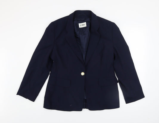 Womens UK Size 10 Jobis Blue Blazer