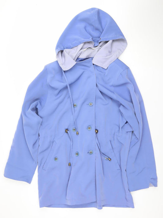 Womens UK Size 10 Silkana Nuage Blue Rain Coat