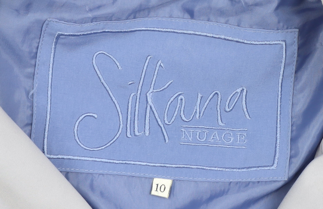 Womens UK Size 10 Silkana Nuage Blue Rain Coat