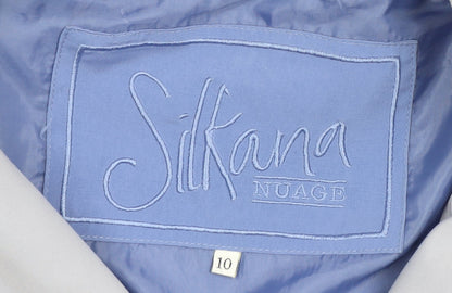 Womens UK Size 10 Silkana Nuage Blue Rain Coat